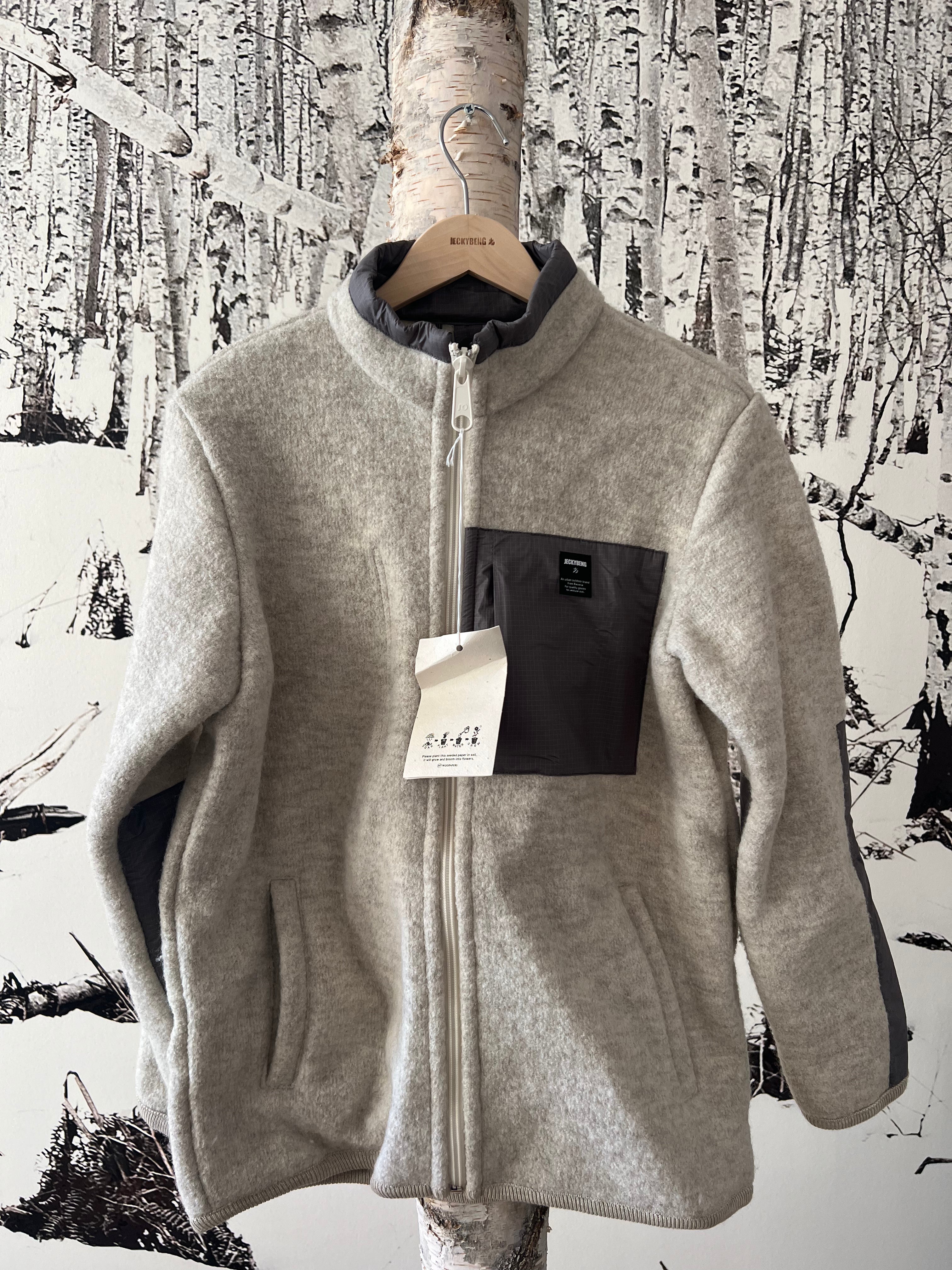 B-Ware: NATURAL WOOLFLEECE JACKET- off white