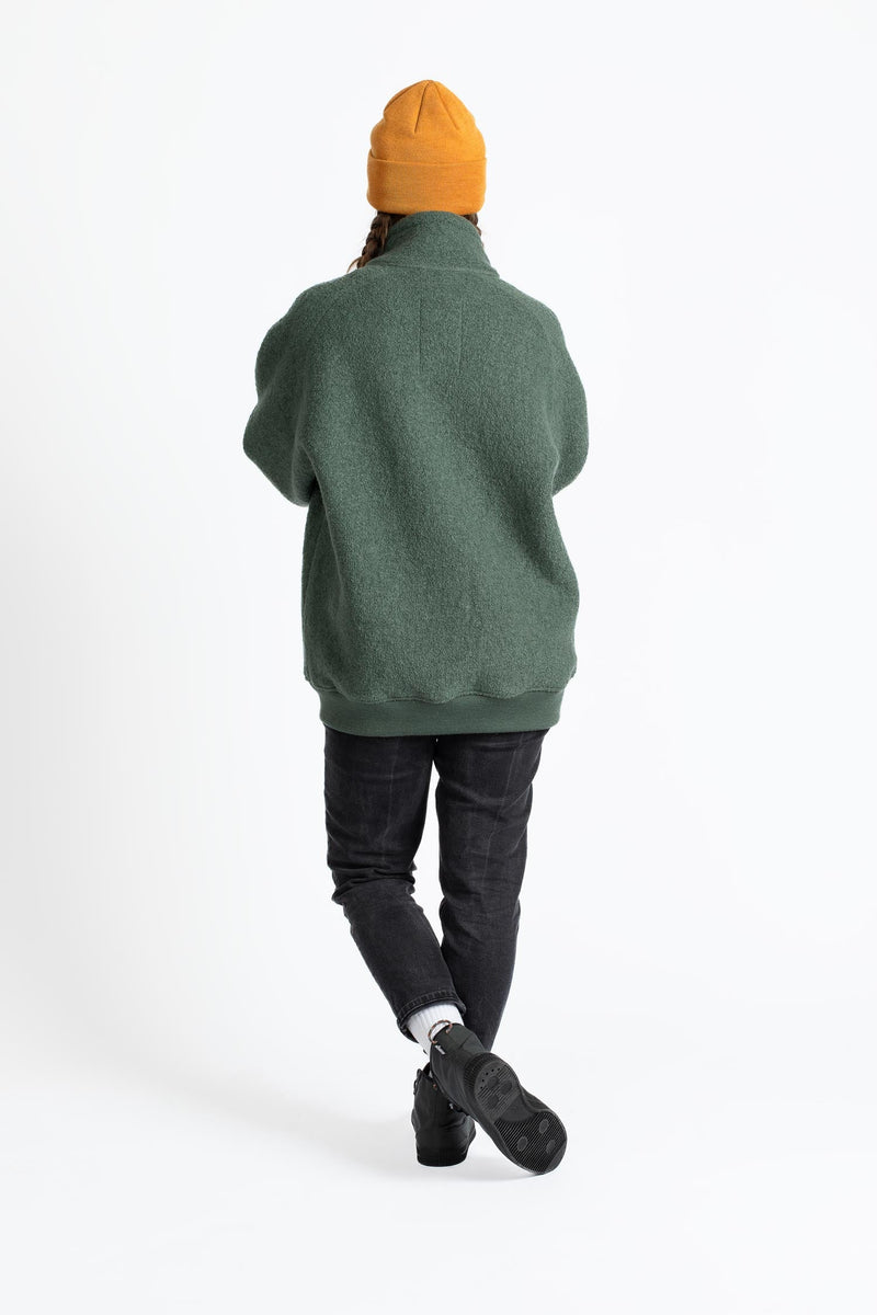 The NATURAL WOOLFLEECE JACKET - olive green
