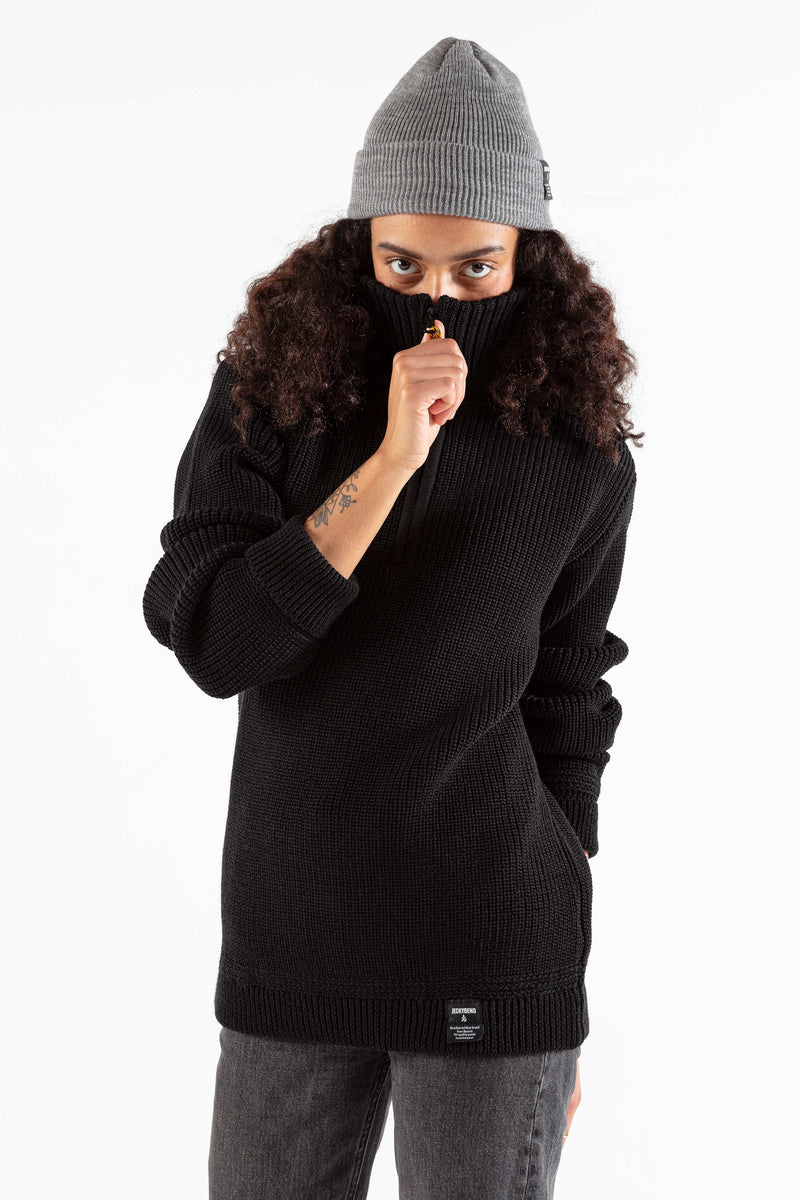 The MERINO TROYER - black