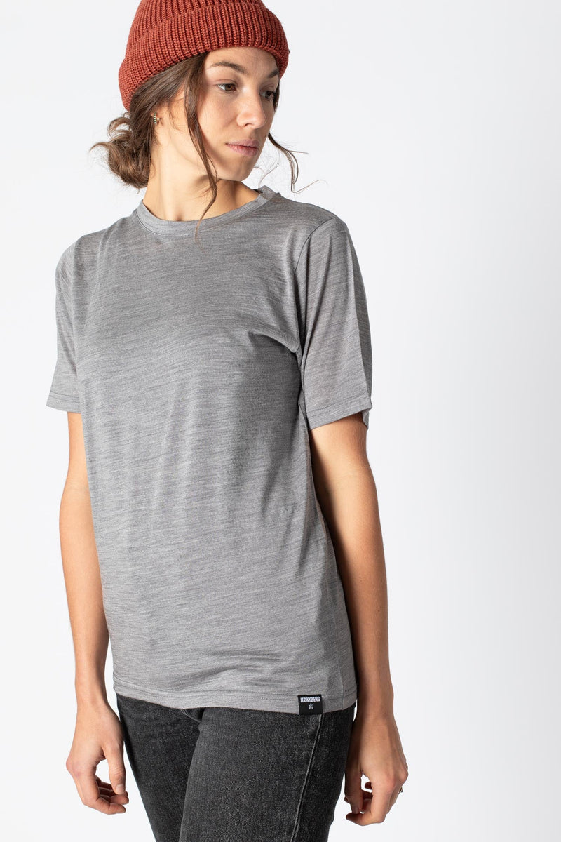 The MERINO T-SHIRT - grey melange