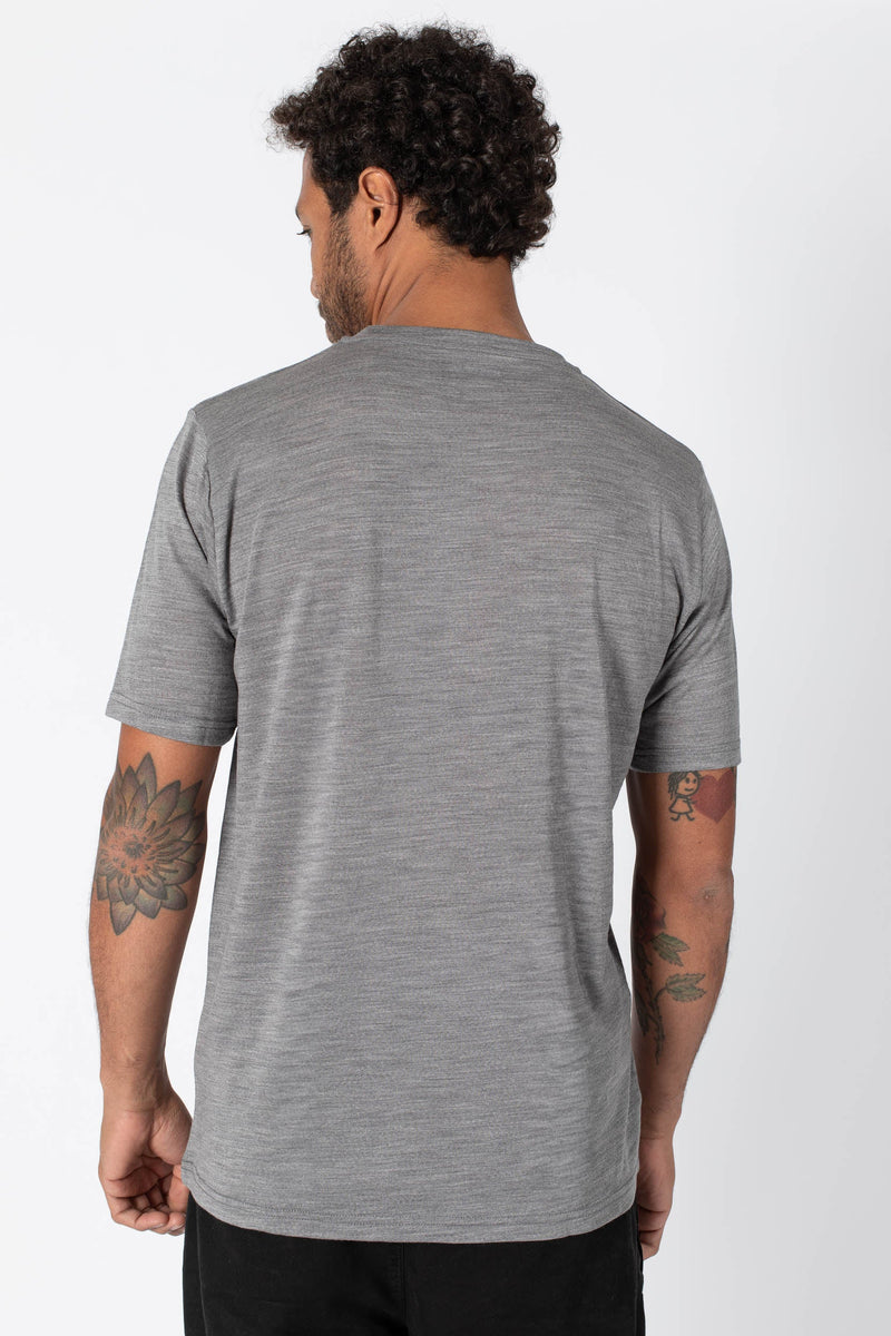 The MERINO T-SHIRT - grey melange