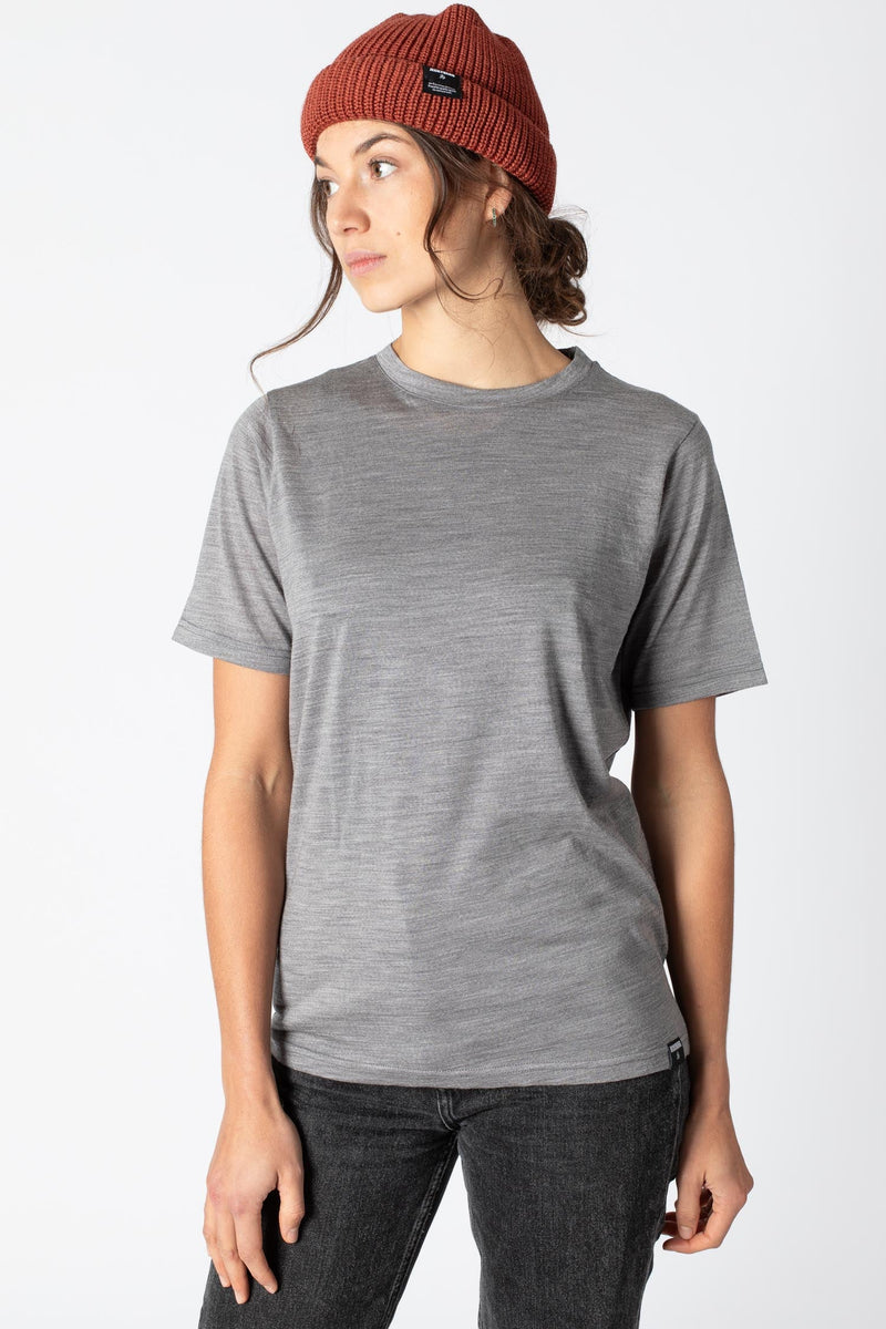 The MERINO T-SHIRT - grey melange