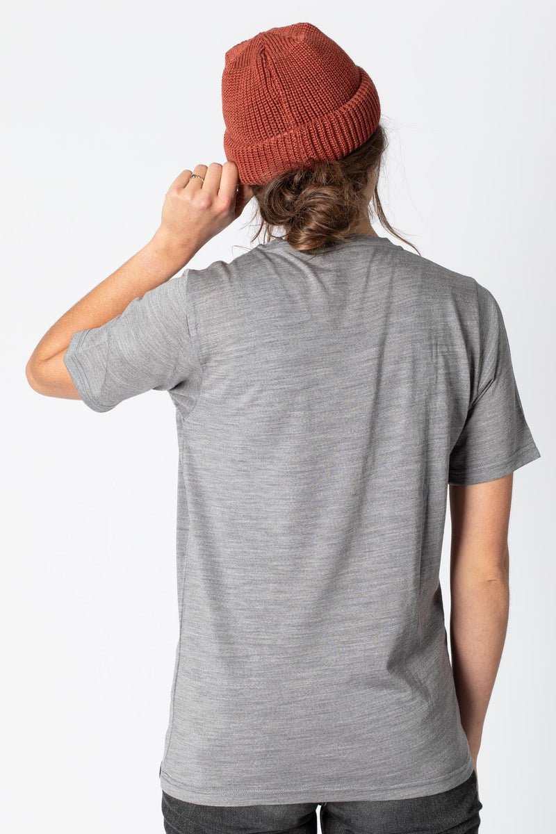 The MERINO T-SHIRT - grey melange